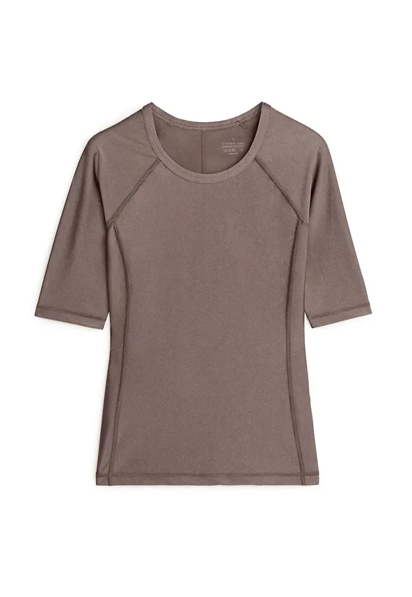 High-Shine T-Shirt - Beige