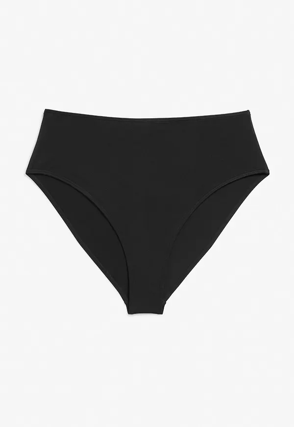 High-waist bikini briefs - Black