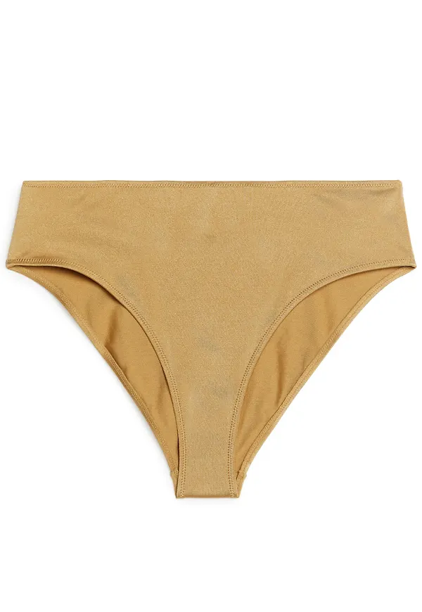 High-Waist Bikini Briefs - Yellow