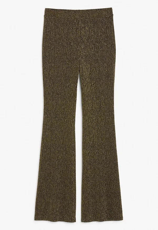 High-waist flared trousers - Black