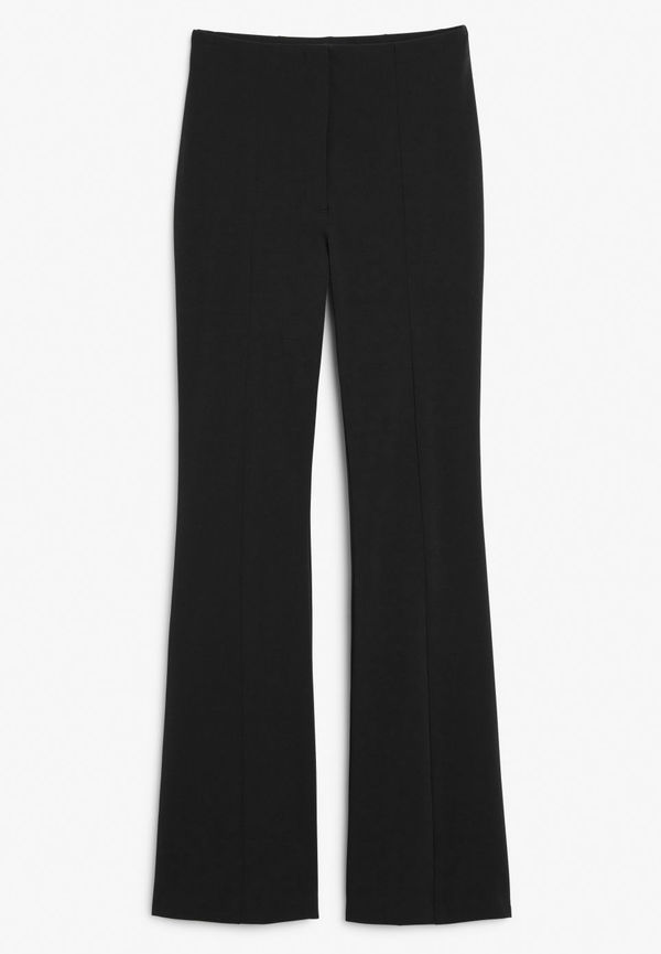 High-waist flared trousers - Black