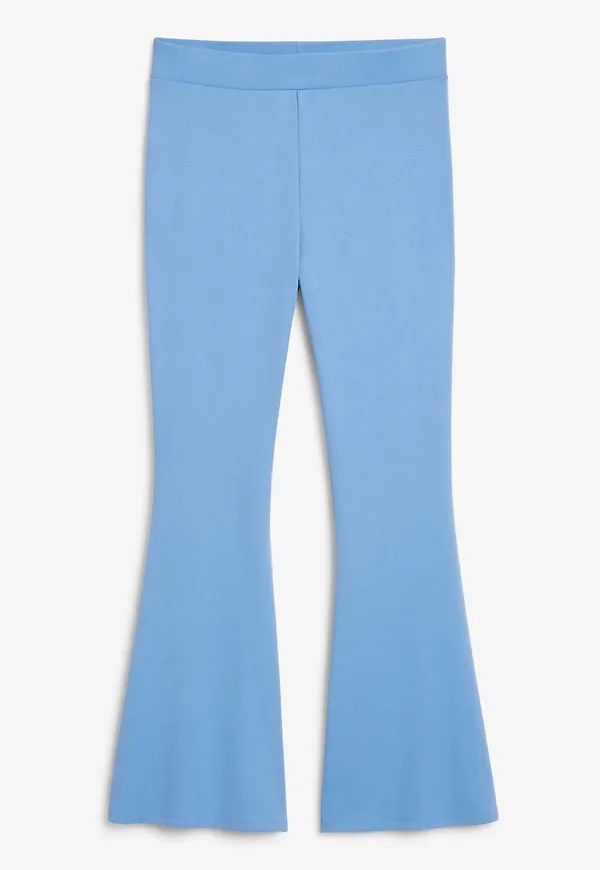 High-waist flared trousers - Blue
