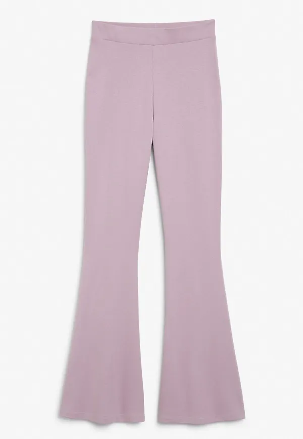 High-waist flared trousers - Purple