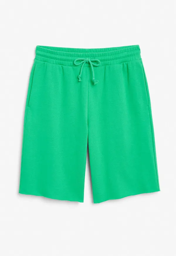 High-waist sweat shorts - Green