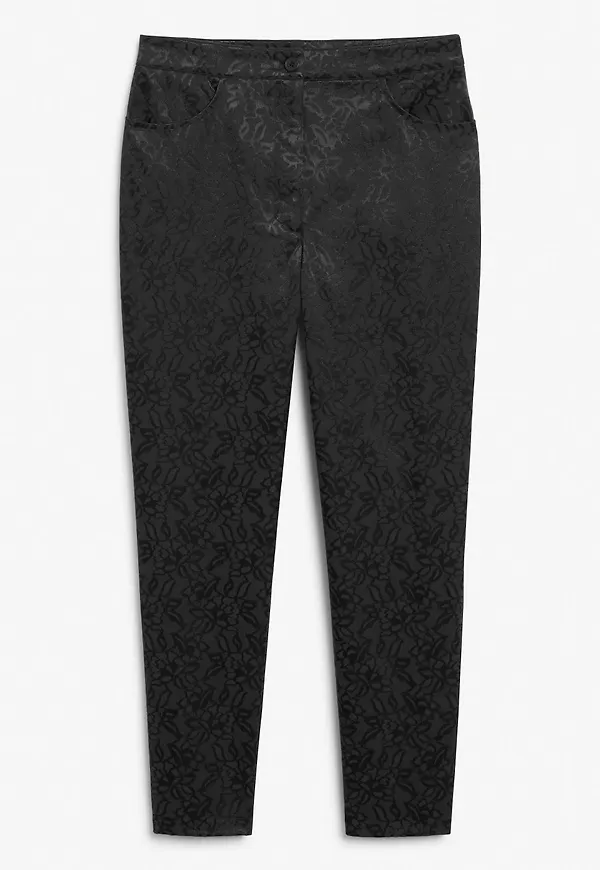 High-waist trousers - Black