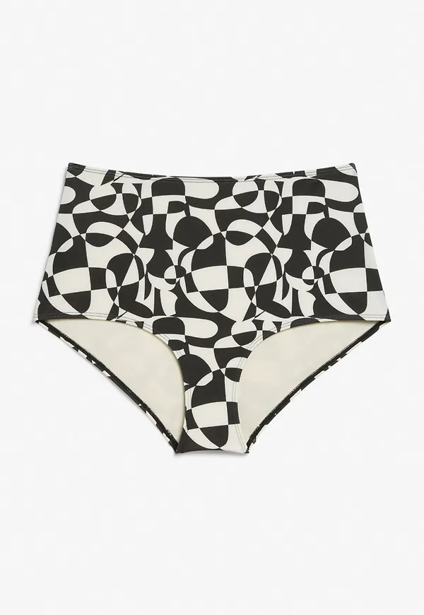 High-waisted bikini briefs - Beige