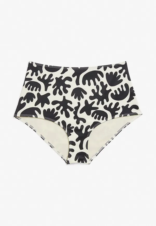 High-waisted bikini briefs - Black
