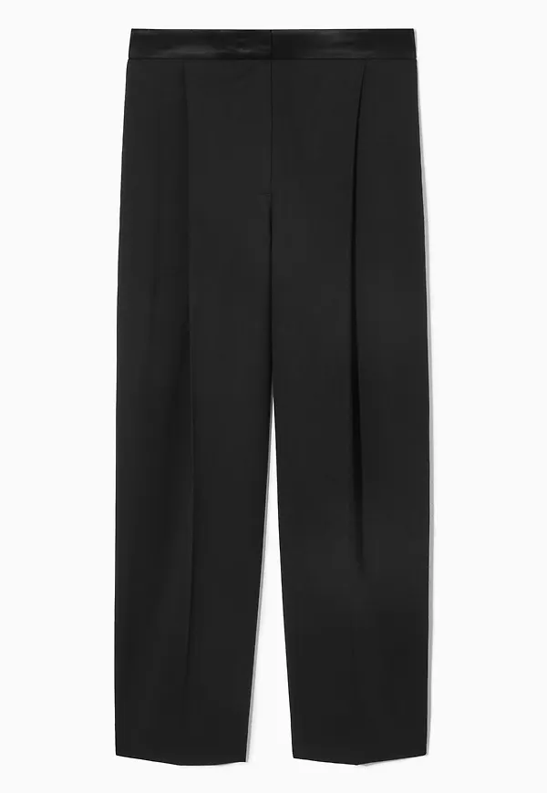 HIGH-WAISTED STRAIGHT-LEG TROUSERS