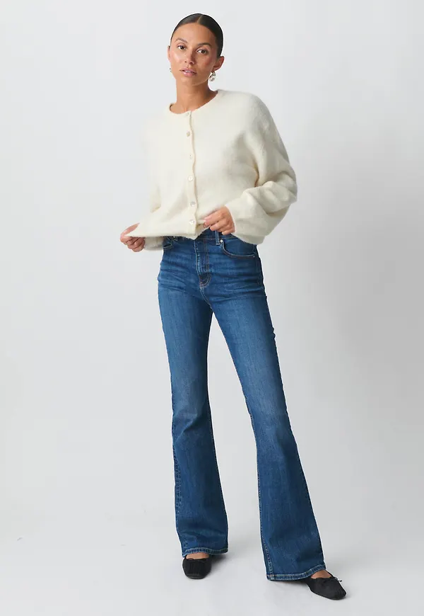 High bootcut jeans