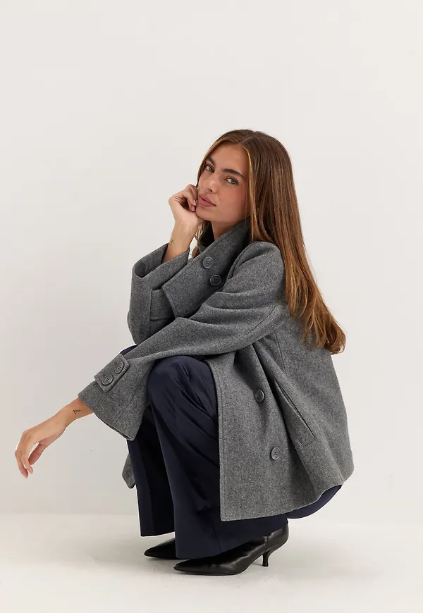 High Neck Short Coat