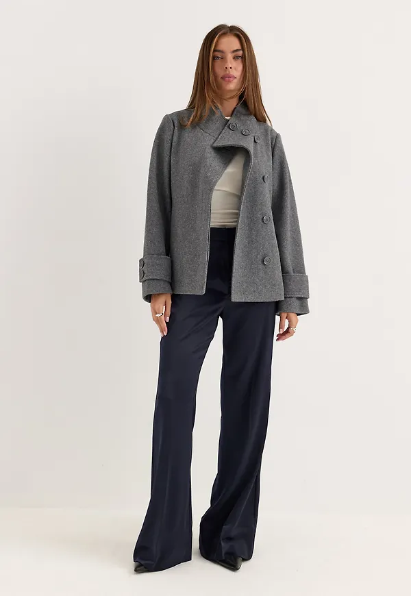 High Neck Short Coat