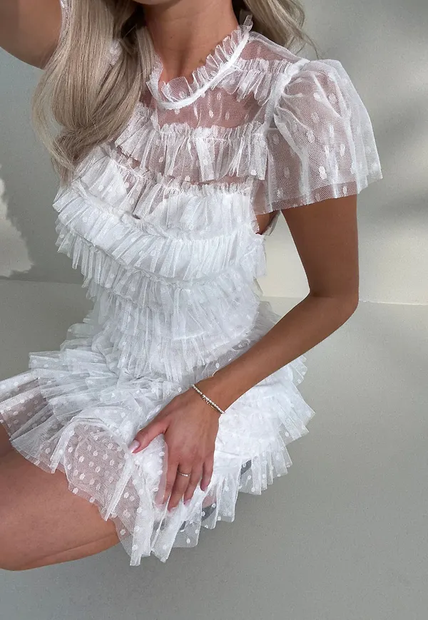 High Neck Tulle Frill Dress – Bubbleroom