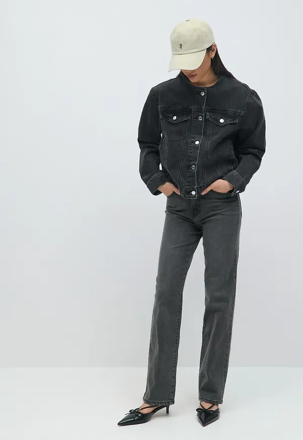 High straight jeans
