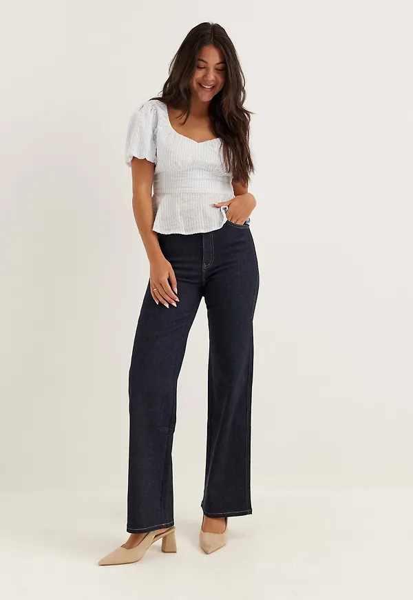 High Straight Leg Jeans
