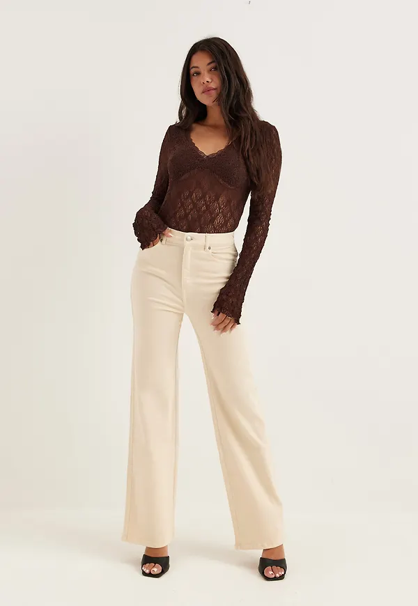 High Straight Leg Jeans