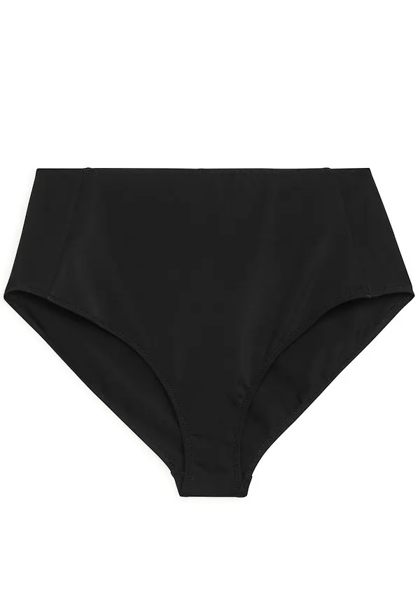 High Waist Bikini Brief - Black