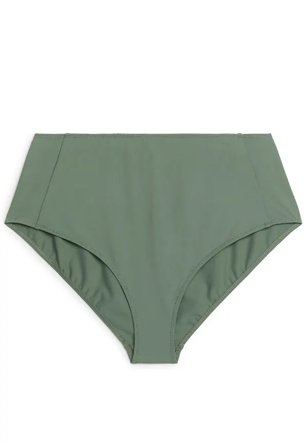 High Waist Bikini Brief - Green