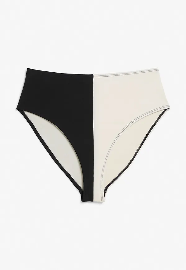 High waist bikini briefs - Beige