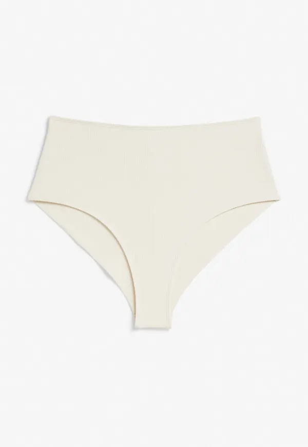 High waist bikini briefs - White