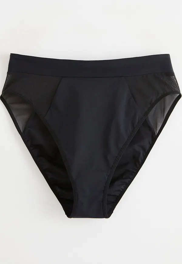High waist bikinitrosa med mesh