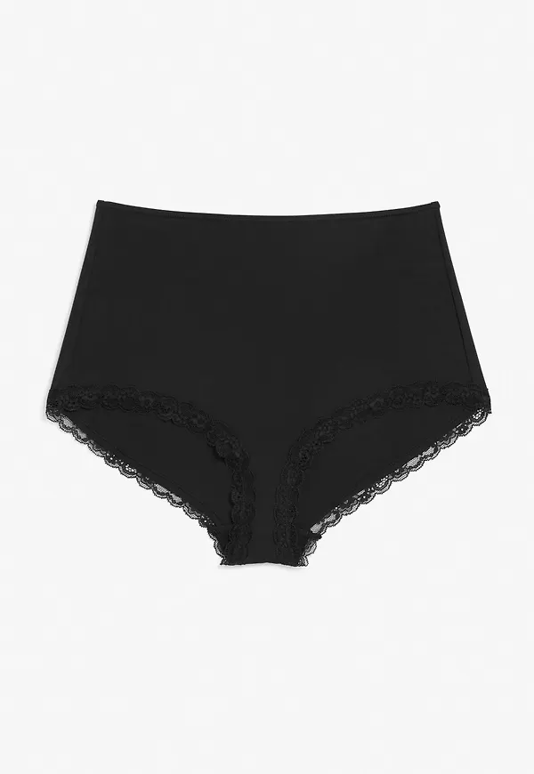 High waist brief - Black