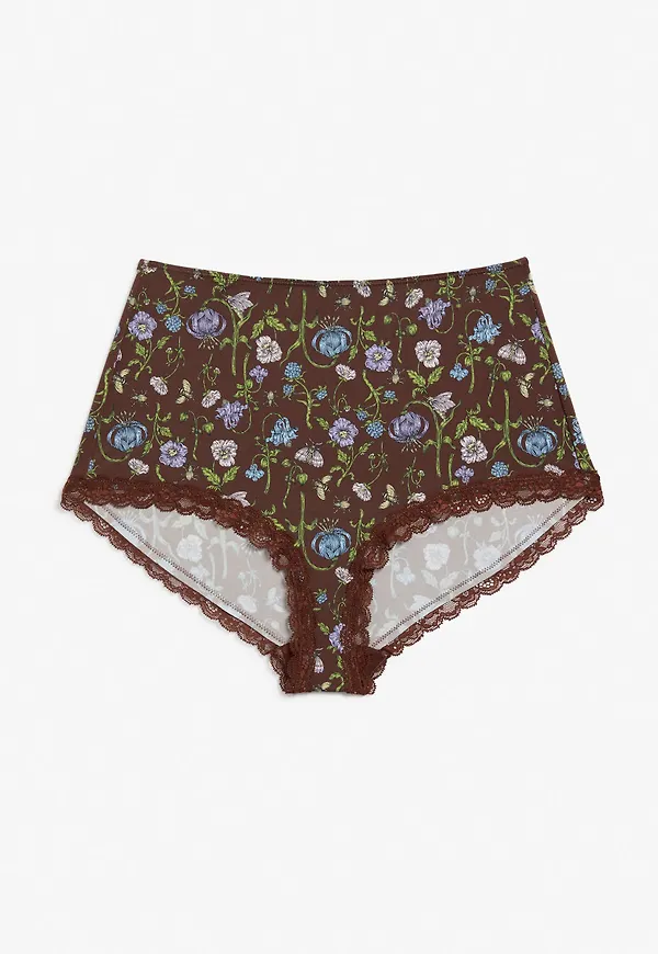 High waist brief - Brown