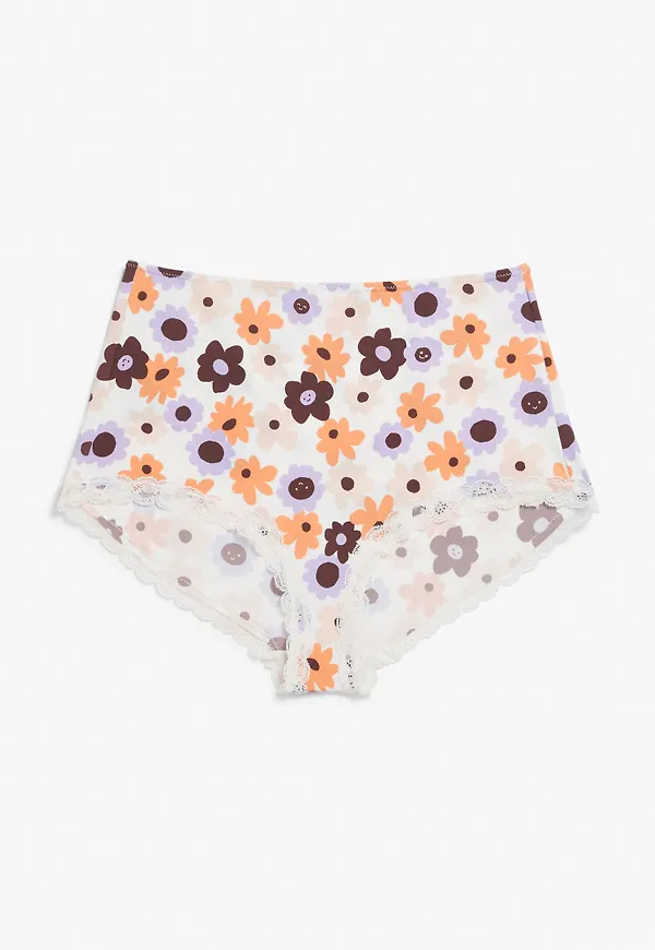 High waist brief - White