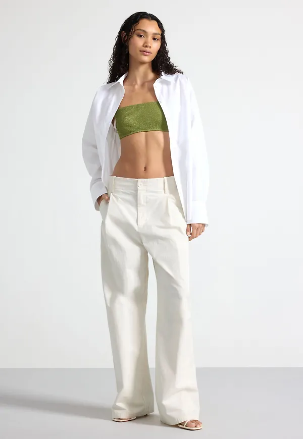 High waist byxor