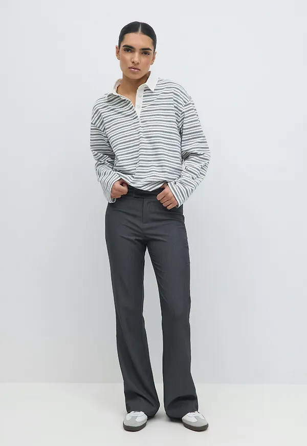 High waist flare trousers