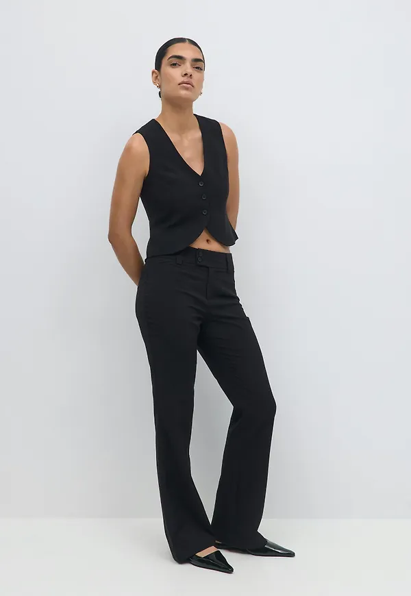 High waist flare trousers