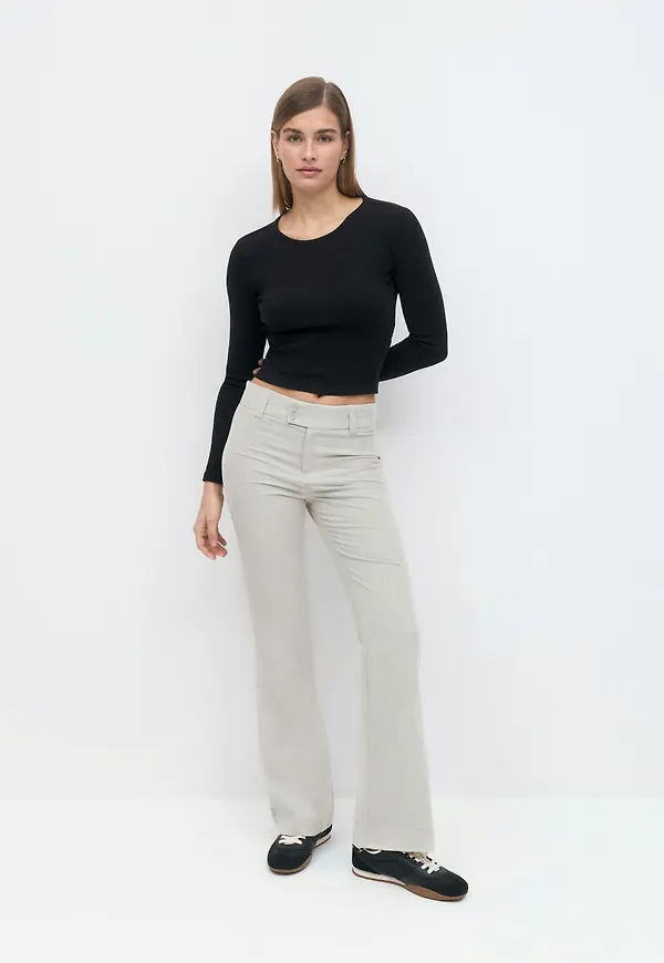 High waist flare trousers