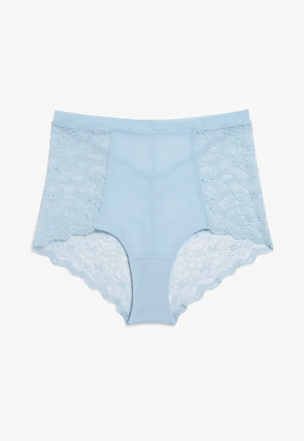 High waist lace briefs - Blue