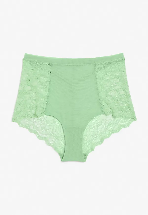 High waist lace briefs - Green
