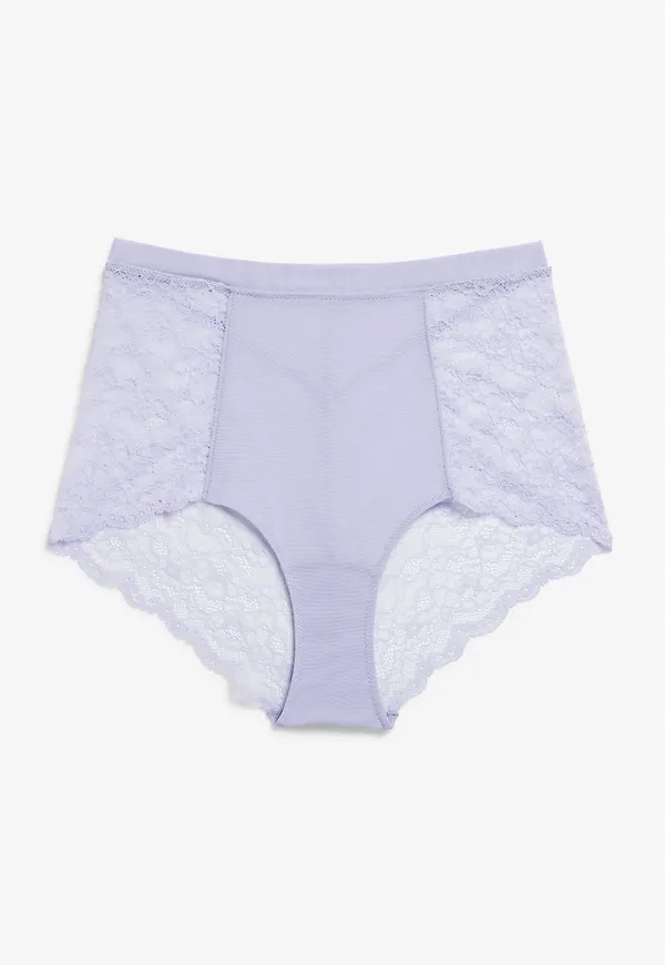 High waist lace briefs - Purple