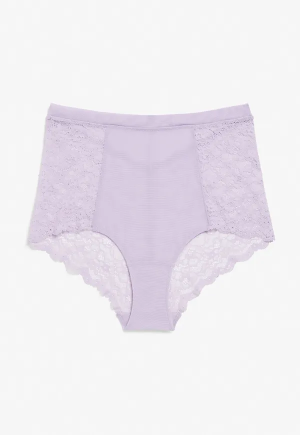 High waist lace briefs - Purple