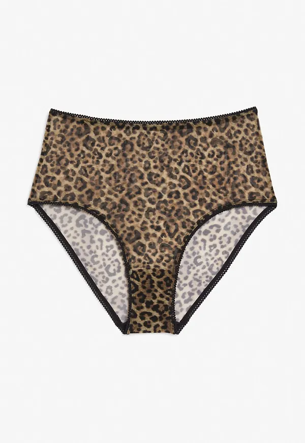 High waist mesh briefs - Yellow