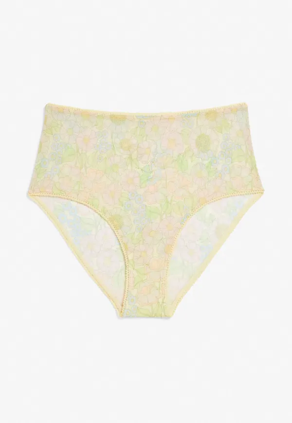 High waist mesh briefs - Yellow