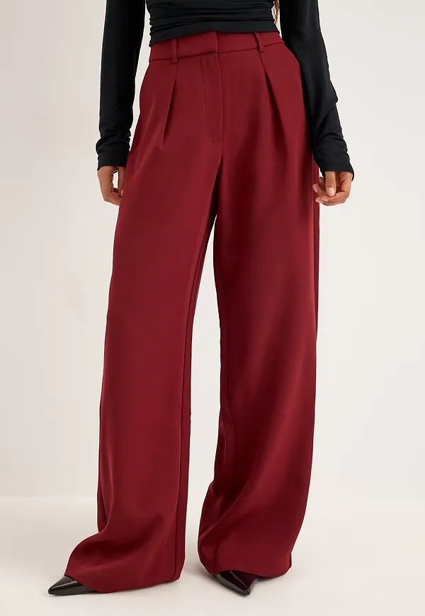 High Waist Pleated Trousers