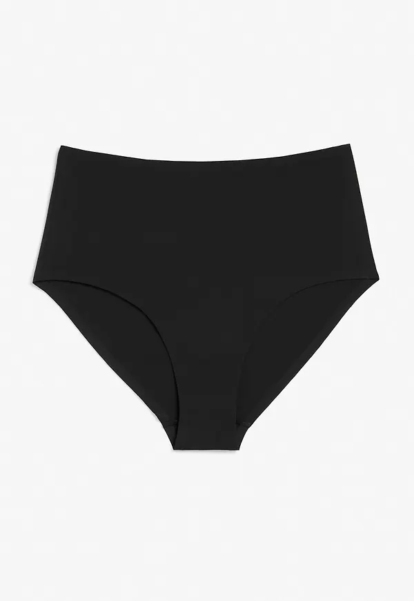 High waist seamless briefs - Black