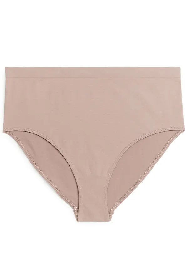 High Waist Seamless Briefs - Orange