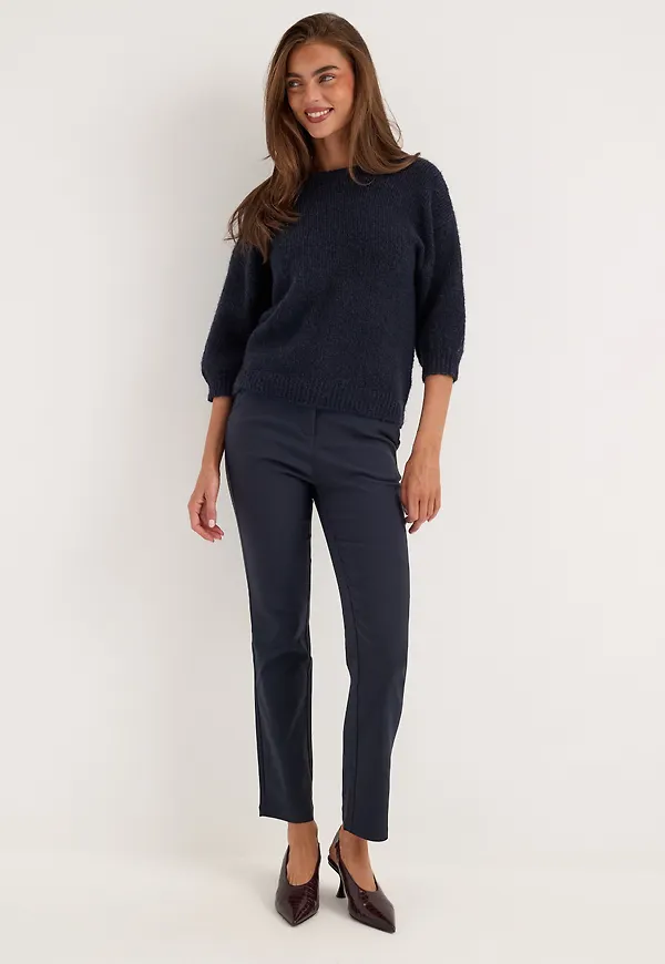 High Waist Stretchy Front Pocket Trousers