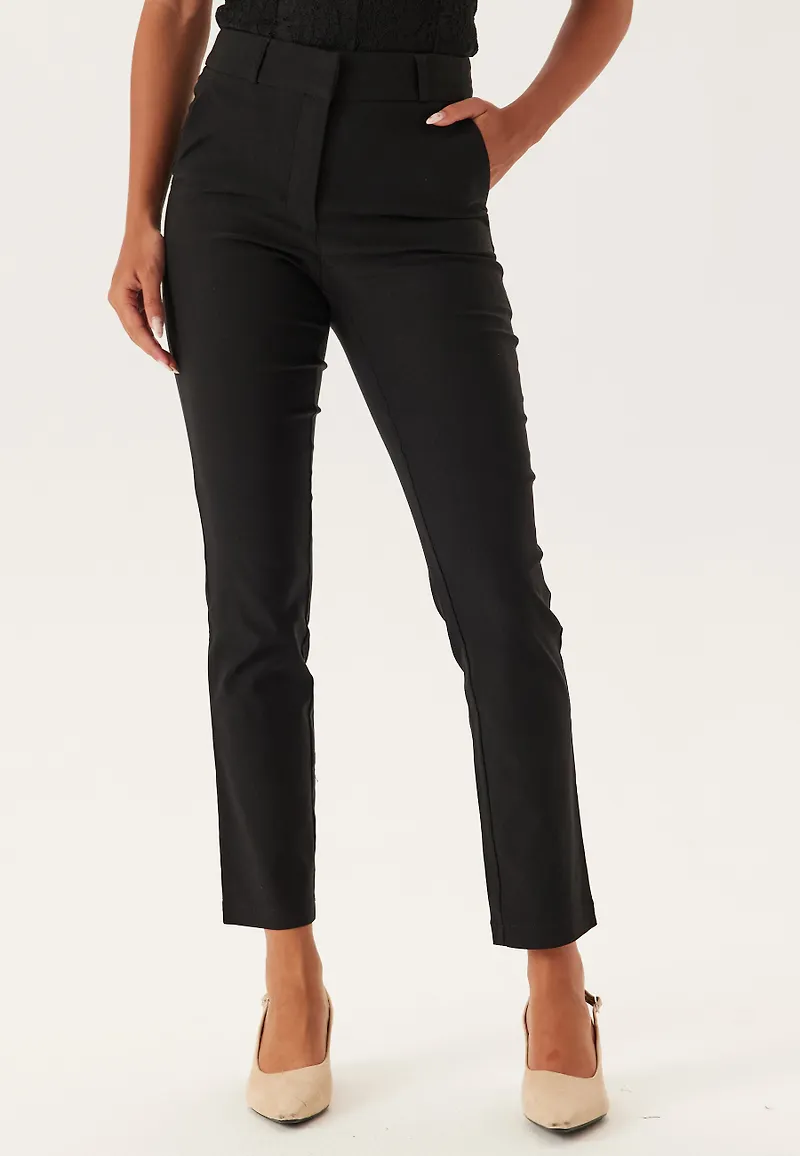 High Waist Stretchy Front Pocket Trousers