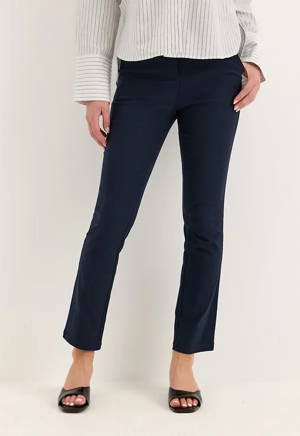 High Waist Stretchy Front Pocket Trousers