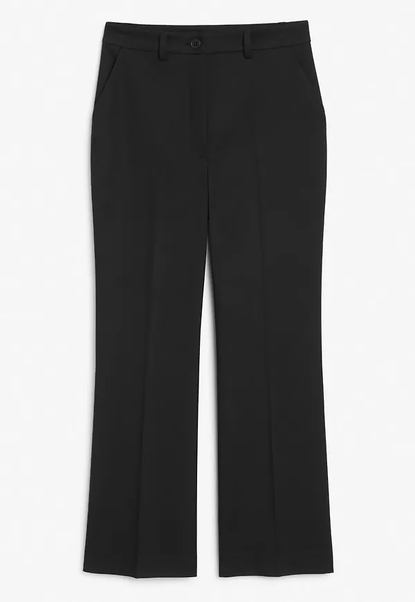 High waist tailored trousers - Black