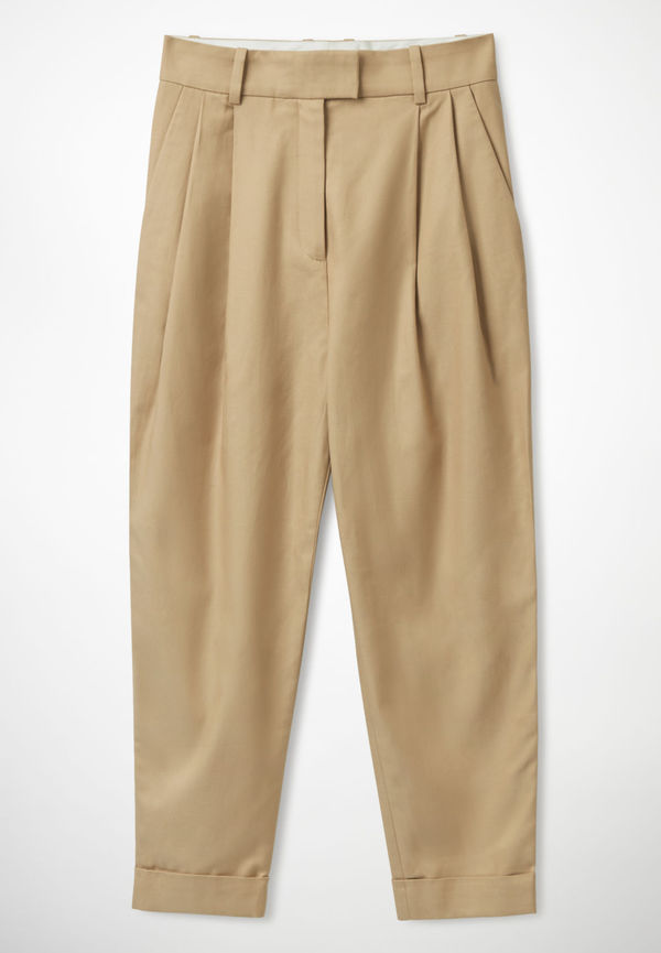 HIGH WAISTED PLEATED TROUSERS