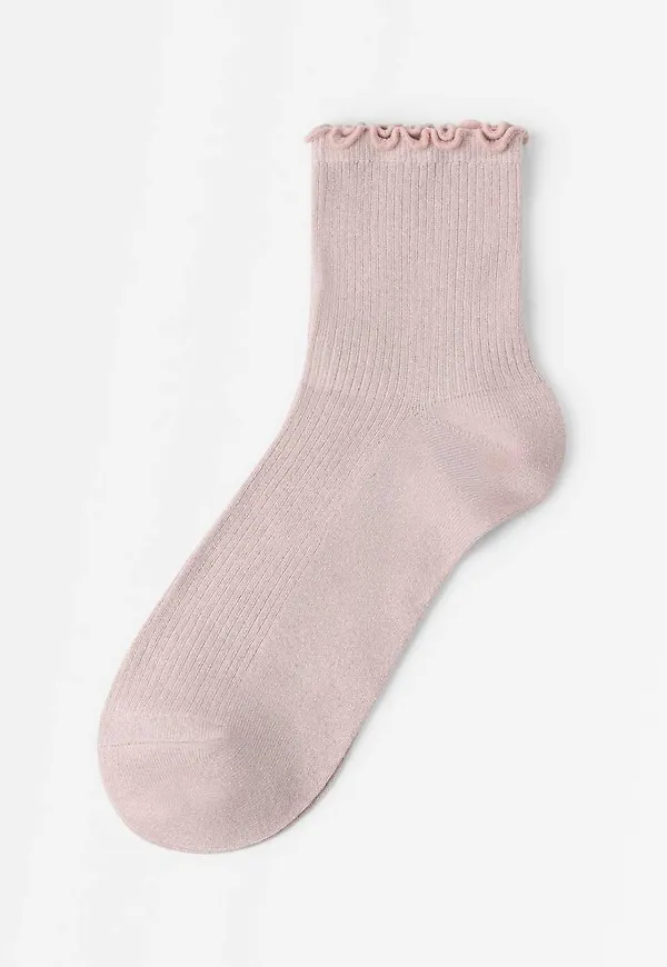 Höga ankelstrumpor med lurex
