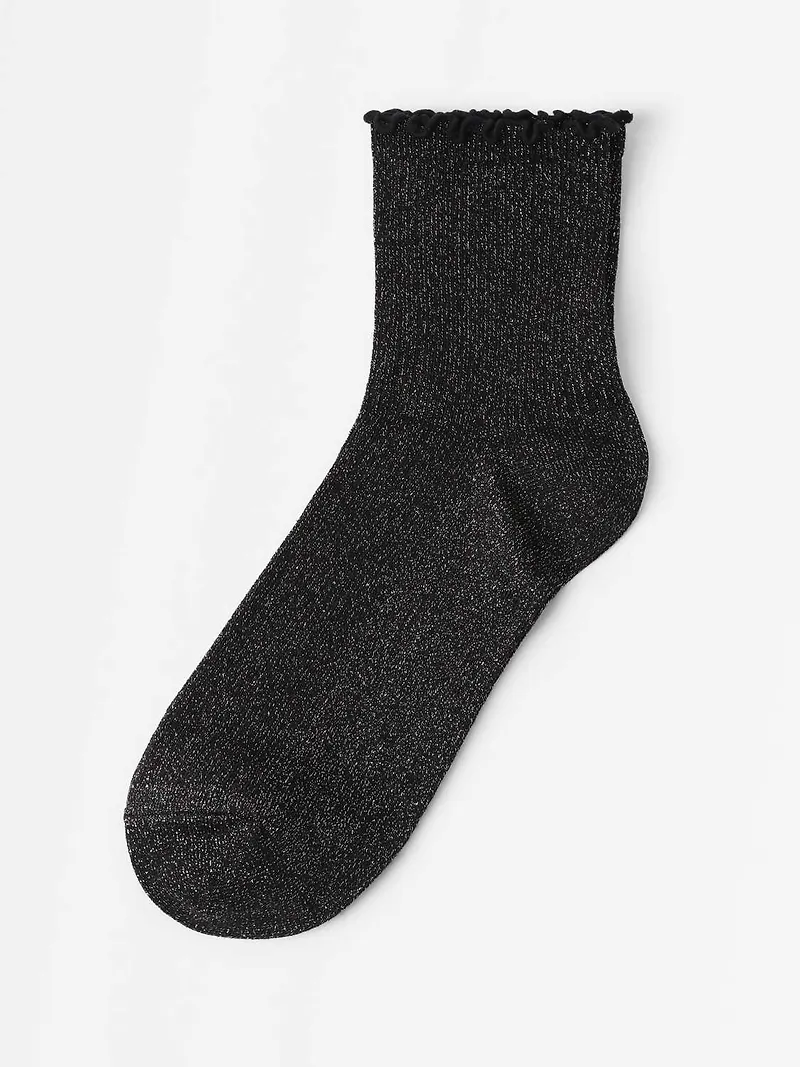 Höga ankelstrumpor med lurex