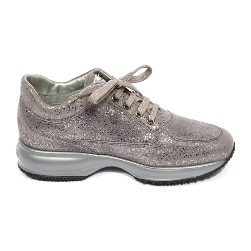 Hogan, Skor, Dam, 36 EU, Mocka, Interaktiv Strass Mocka Sneakers