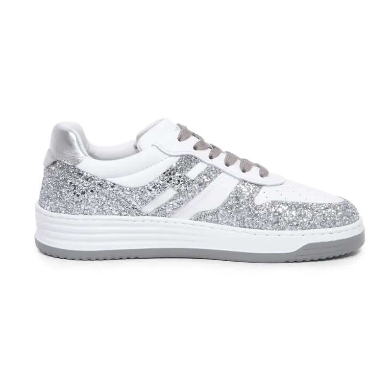 Hogan, Skor, Dam, 36 EU, Silver Vit Snörskor Memory Foam