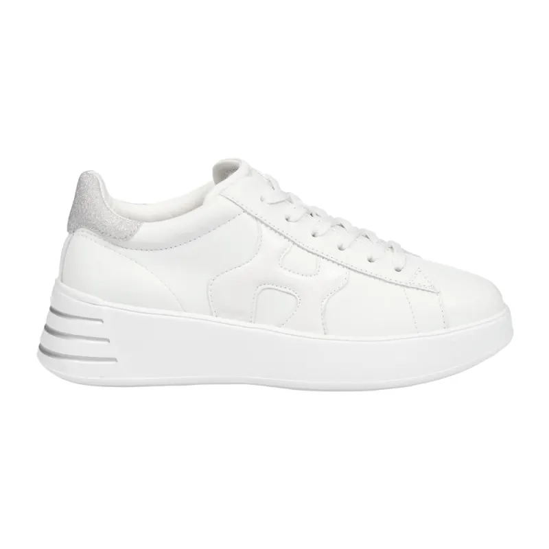 Hogan, Skor, Dam, 39 EU, Läder, Vita Sneakers Rebel Ss24 Stil